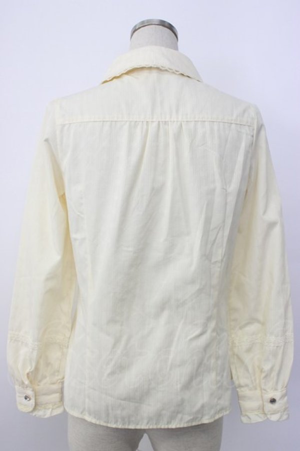 画像2: axes femme / シャンデリアジャガードブラウス  アイボリー T-26-02-03-007-AX-BL-SA-ZT (2)