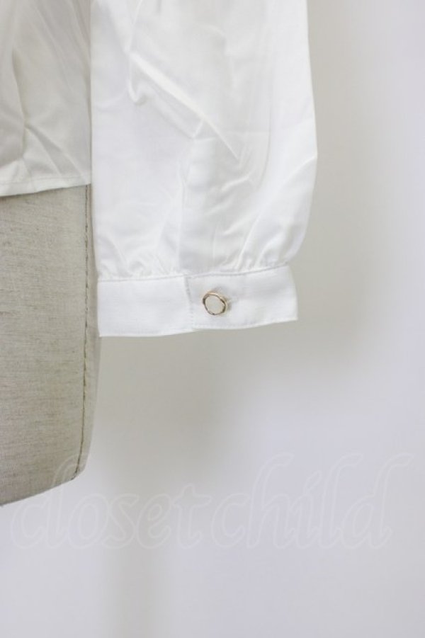 画像4: axes femme POETIQUE / 時計刺繍セーラーブラウス M キナリ T-26-02-03-001-AX-BL-SA-ZT (4)