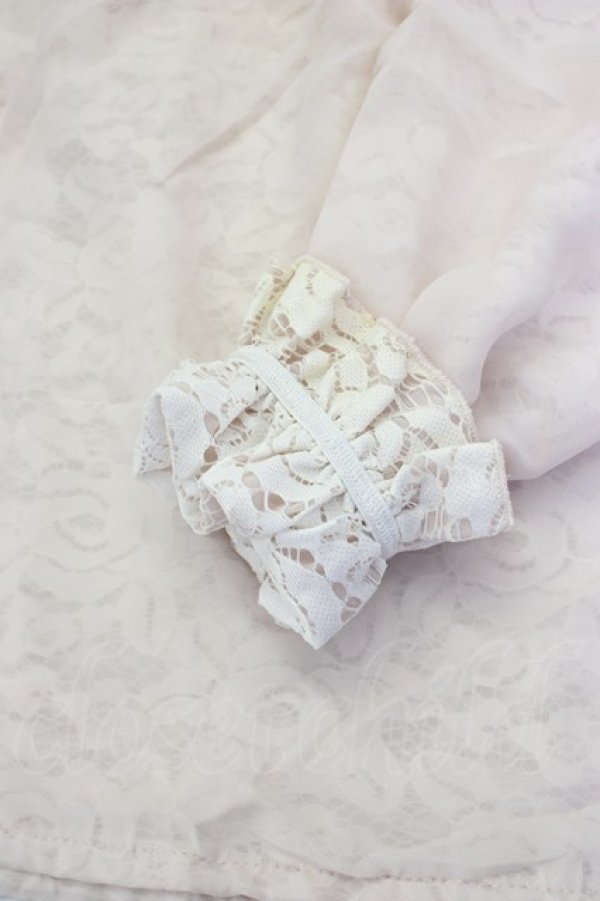 画像5: axes femme POETIQUE / レースシフォン重ねヨーク襟ブラウス M ベージュ T-26-02-03-008-AX-BL-SA-ZT (5)