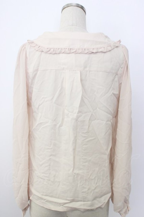 画像2: axes femme POETIQUE / 襟花刺繍ブラウス M アワピンク T-26-02-03-009-AX-BL-SA-ZT (2)