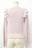 画像2: axes femme POETIQUE / ビジュー肩フリルニットプルオーバー M アワピンク T-26-02-03-010-AX-TO-SA-ZT (2)