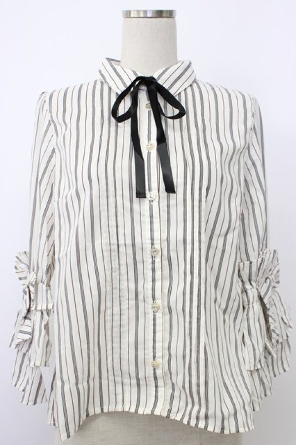 画像1: axes femme POETIQUE / ボリューム袖ブラウス M キナリ T-26-02-03-002-AX-BL-SA-ZT (1)