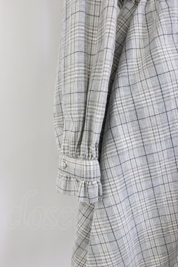 画像4: Honey Cinnamon / チェックフリルワンピース  グレーチェック T-26-02-03-018-LO-OP-SA-ZT (4)