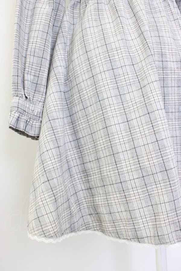 画像7: Honey Cinnamon / チェックフリルワンピース  グレーチェック T-26-02-03-018-LO-OP-SA-ZT (7)