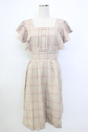 画像: axes femme POETIQUE / ラッフルフリルワンピース M ベージュ T-26-02-03-020-AX-OP-SA-ZT