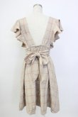 画像2: axes femme POETIQUE / ラッフルフリルワンピース M ベージュ T-26-02-03-020-AX-OP-SA-ZT (2)