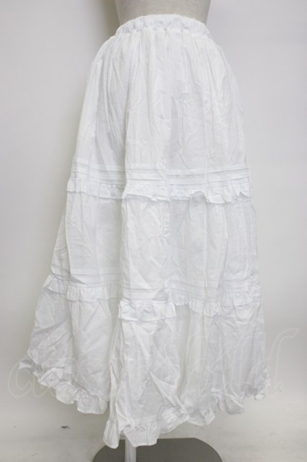 画像1: Chalmiere / クラシックコットンスカート M ホワイト T-26-02-04-018-0-SK-SA-ZT (1)