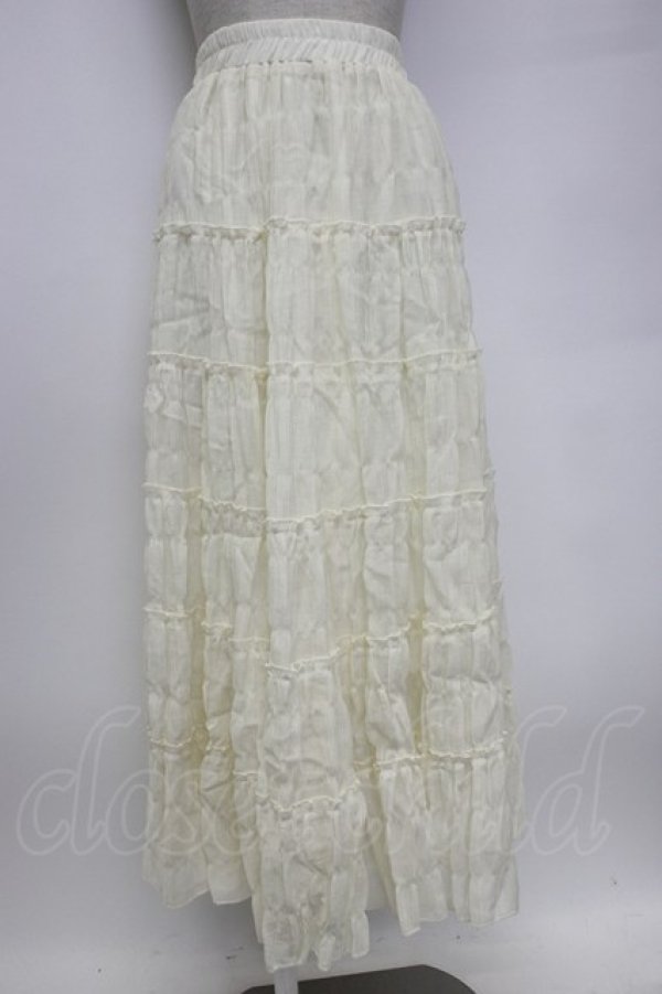 画像1: axes femme / 楊柳ロングスカート  アイボリー T-26-02-04-019-AX-SK-SA-ZT (1)