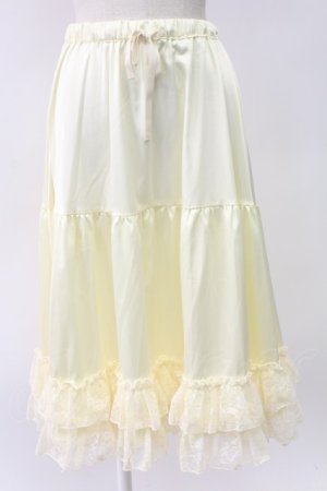 画像: axes femme kawaii / レースフリルミディペチスカート M キナリ T-26-02-04-020-AX-SK-SA-ZT