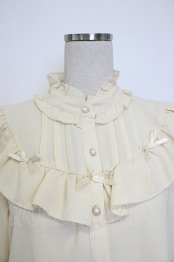 画像5: axes femme kawaii / フリルリボンハイネックブラウス  アイボリー T-26-02-04-002-AX-BL-SA-ZT (5)