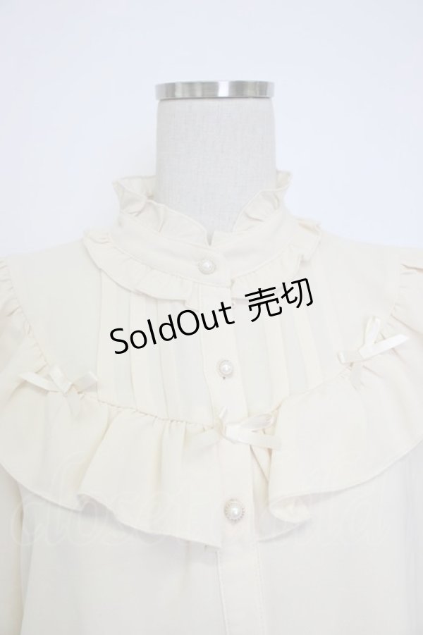 画像5: axes femme kawaii / フリルリボンハイネックブラウス  アイボリー T-26-02-04-002-AX-BL-SA-ZT579 (5)