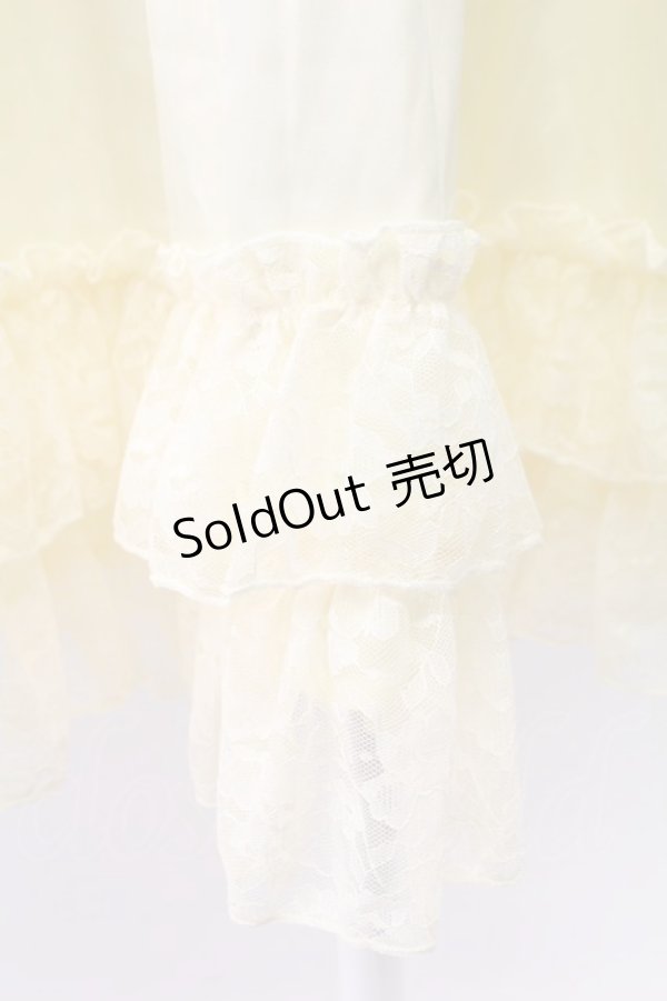 画像3: axes femme kawaii / レースフリルミディペチスカート M キナリ T-26-02-04-020-AX-SK-SA-ZH (3)