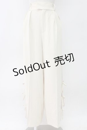 画像: axes femme / サイドラインパンツ  アイボリー T-26-02-04-021-AX-PA-SA-ZT580
