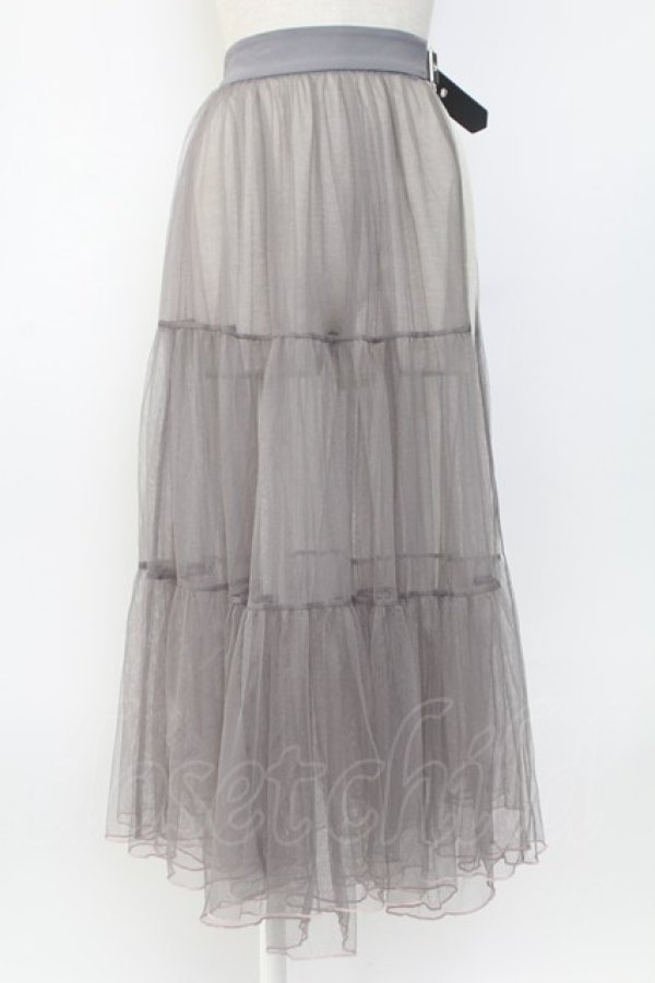 画像1: axes femme / レイヤードチュールフリルスカート  グレー T-26-02-04-022-AX-SK-SA-ZT (1)
