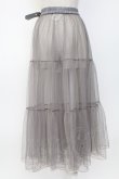 画像2: axes femme / レイヤードチュールフリルスカート  グレー T-26-02-04-022-AX-SK-SA-ZT (2)