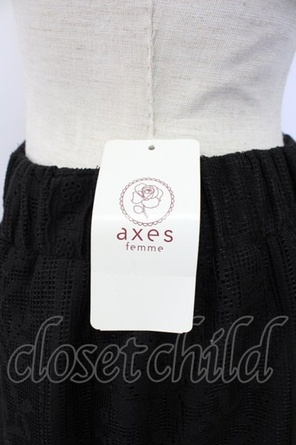 画像5: axes femme / ティアードコットンレーススカート  黒 T-26-02-04-025-AX-CO-SA-ZT (5)