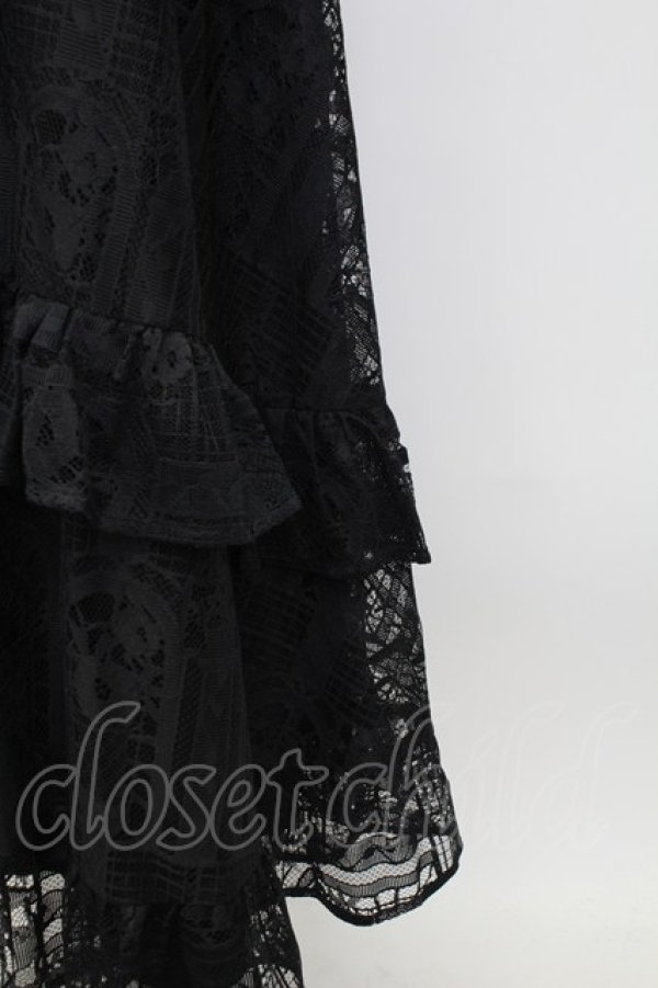 画像4: axes femme / レースロングスカート  黒 T-26-02-04-026-AX-SK-SA-ZT (4)