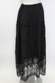 画像2: axes femme / 裾レースティアードスカート  黒 T-26-02-04-027-AX-SK-SA-ZT (2)