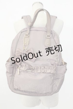 画像: m petit by misako / AMリボンチャームツキリュック  濃紫 T-26-02-04-029-LO-BG-SA-ZT