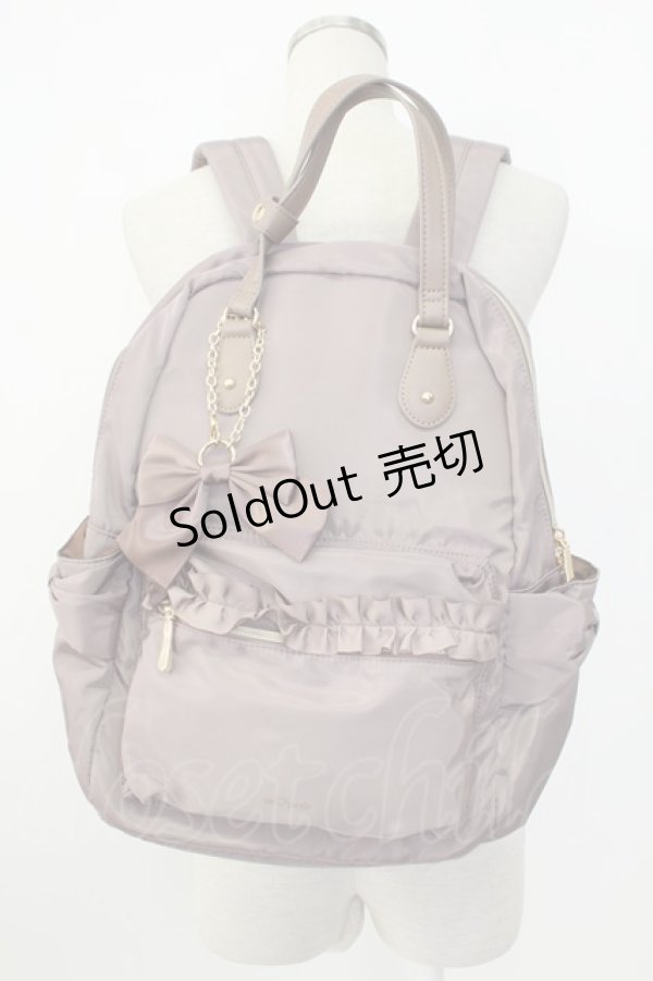 画像1: m petit by misako / AMリボンチャームツキリュック  濃紫 T-26-02-04-029-LO-BG-SA-ZT (1)