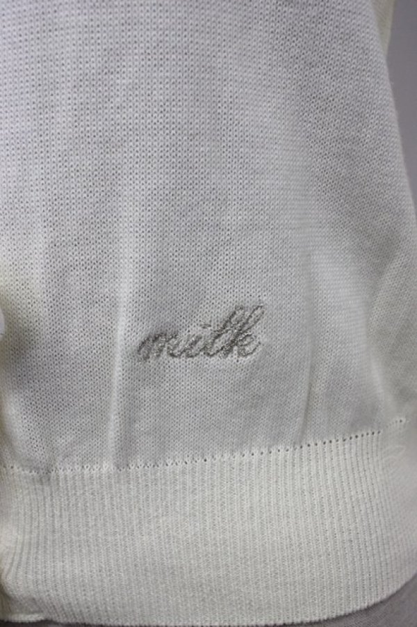 画像4: MILK / 透かしリボンニットカーディガン  アイボリー T-26-02-04-003-ML-TO-SA-ZT (4)