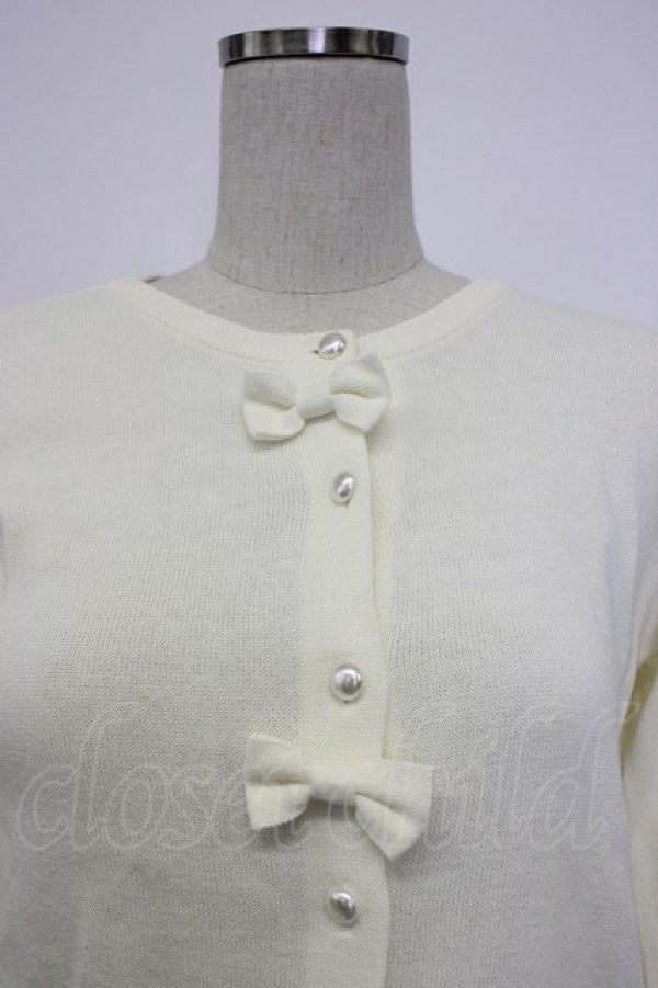 画像5: MILK / 透かしリボンニットカーディガン  アイボリー T-26-02-04-003-ML-TO-SA-ZT (5)