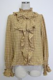 画像1: axes femme kawaii / チェック柄ブラウス M イエロー T-26-02-04-005-AX-BL-SA-ZT (1)