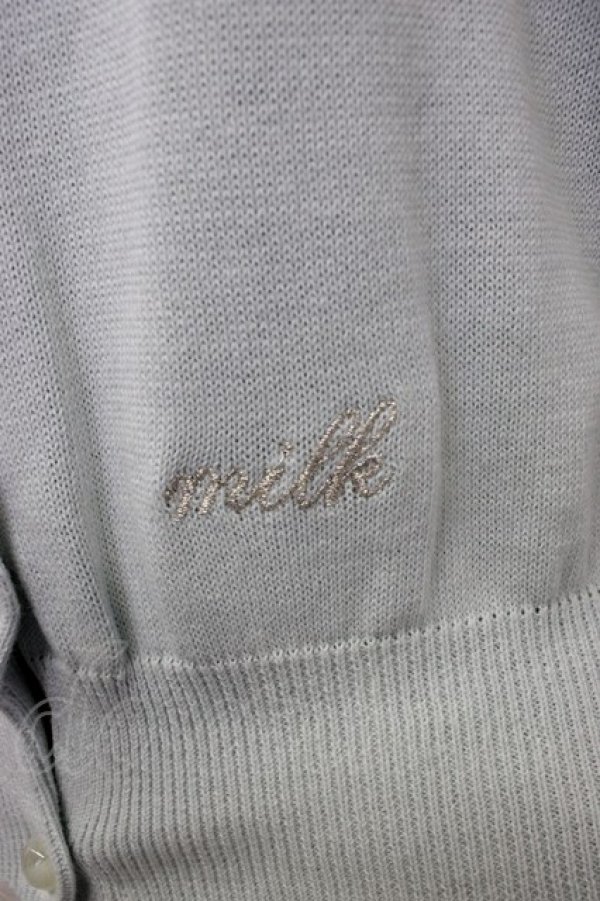 画像3: MILK / ダブルリボンニットカーディガン  サックス T-26-02-04-006-ML-TO-SA-ZT (3)