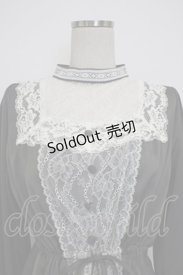 画像6: axes femme / ヴィンテージサテンブラウス M グレー T-26-02-04-007-AX-BL-SA-ZT (6)