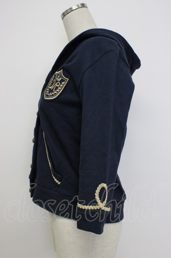 画像4: MILK / エンブレムワッペンフードカーディガン  ネイビー T-26-02-04-009-ML-TO-SA-ZT (4)