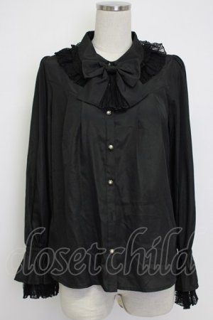 画像: axes femme kawaii / プリエールフリルブラウス  黒 T-26-02-04-011-AX-BL-SA-ZT