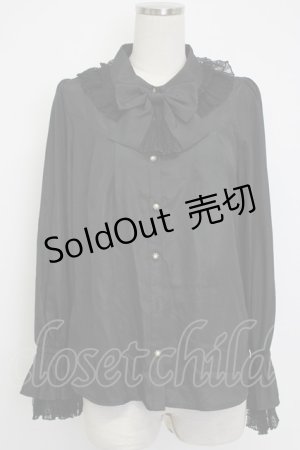画像: axes femme kawaii / プリエールフリルブラウス  黒 T-26-02-04-011-AX-BL-SA-ZT580