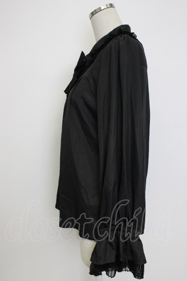 画像3: axes femme kawaii / プリエールフリルブラウス  黒 T-26-02-04-011-AX-BL-SA-ZT (3)