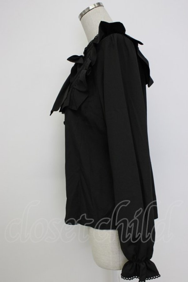 画像3: axes femme POETIQUE / ビッグリボンブラウス  黒 T-26-02-04-012-AX-BL-SA-ZT (3)