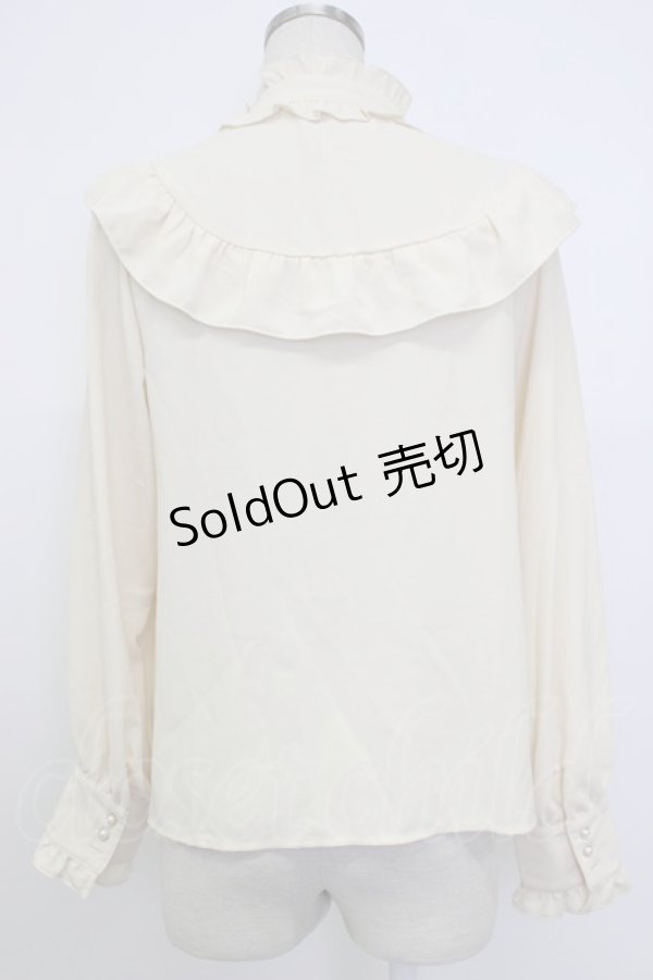 画像2: axes femme kawaii / フリルリボンハイネックブラウス  アイボリー T-26-02-04-002-AX-BL-SA-ZT579 (2)
