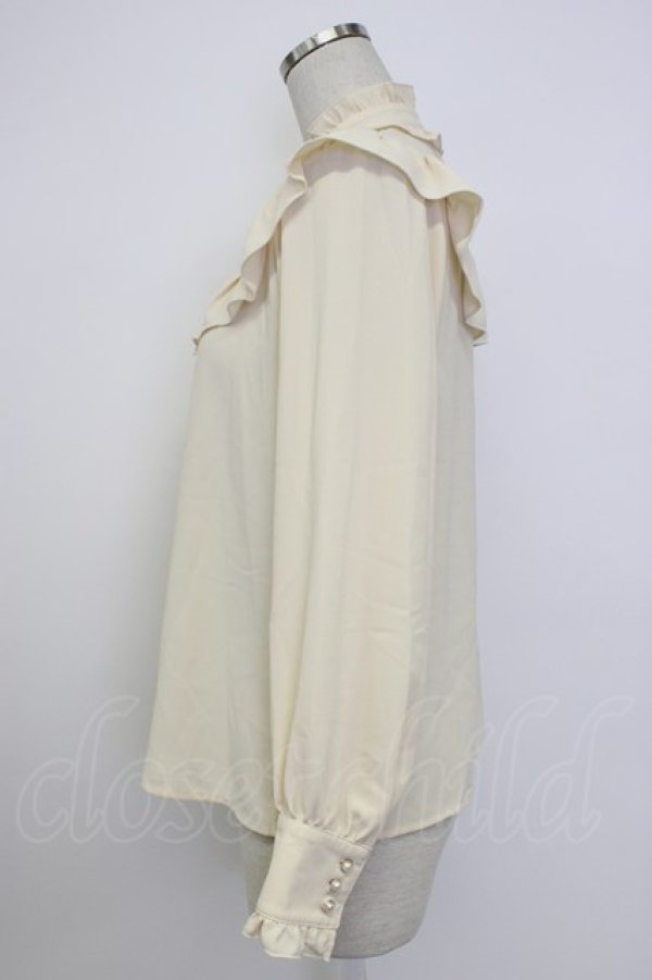 画像3: axes femme kawaii / フリルリボンハイネックブラウス  アイボリー T-26-02-04-002-AX-BL-SA-ZT (3)