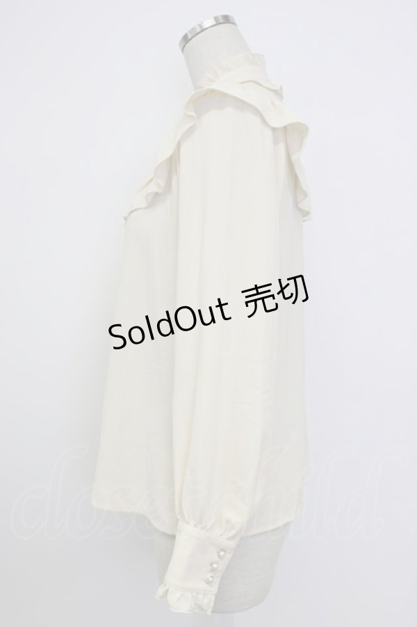 画像3: axes femme kawaii / フリルリボンハイネックブラウス  アイボリー T-26-02-04-002-AX-BL-SA-ZT579 (3)