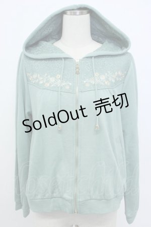 画像: axes femme / 刺繍入りパーカー M グリーン T-26-02-05-021-AX-TO-SA-ZT