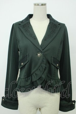 画像: axes femme / ダークオーナメント柄ジャケット M グリーン T-26-02-05-023-AX-JA-SA-ZT