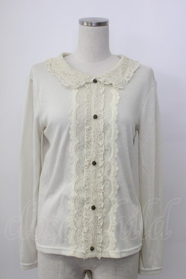 画像1: axes femme / レースカラーニットソー M キナリ T-26-02-05-011-AX-TO-SA-ZT (1)