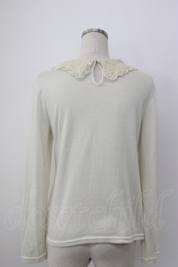 画像2: axes femme / レースカラーニットソー M キナリ T-26-02-05-011-AX-TO-SA-ZT (2)