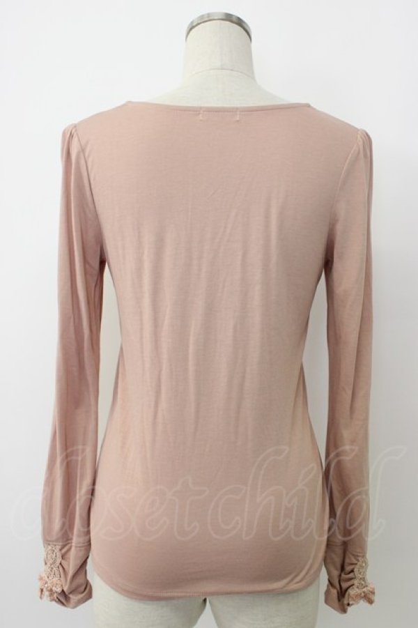 画像2: axes femme / リボンデザインインナープルオーバー M ピンク T-26-02-05-012-AX-TO-SA-ZT (2)