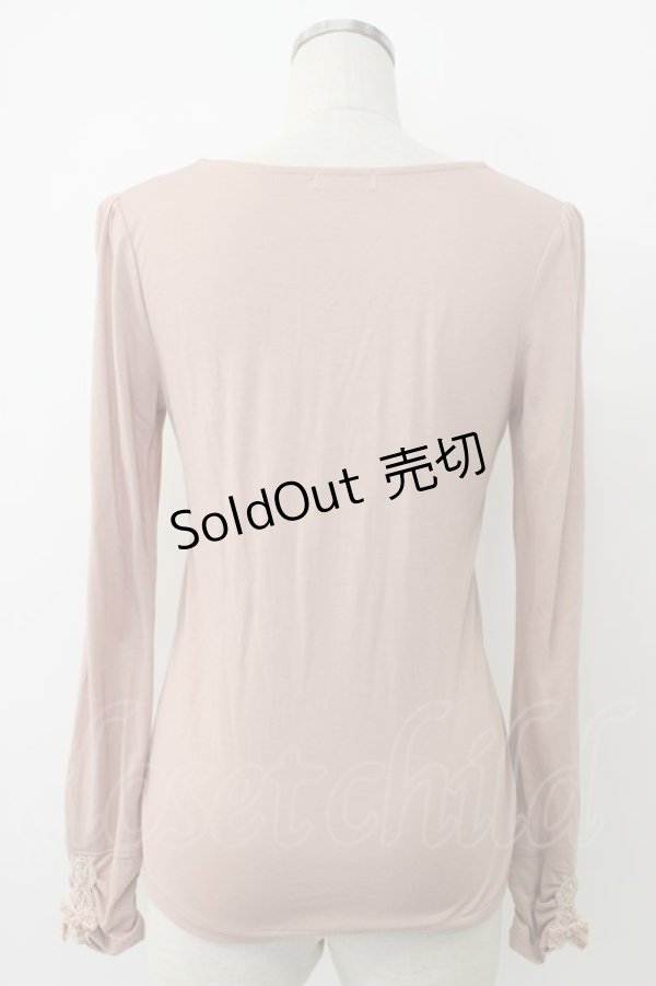 画像2: axes femme / リボンデザインインナープルオーバー M ピンク T-26-02-05-012-AX-TO-SA-ZT594 (2)