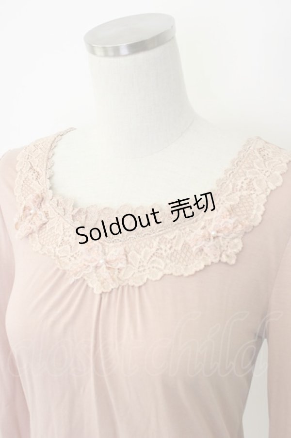 画像3: axes femme / リボンデザインインナープルオーバー M ピンク T-26-02-05-012-AX-TO-SA-ZT594 (3)