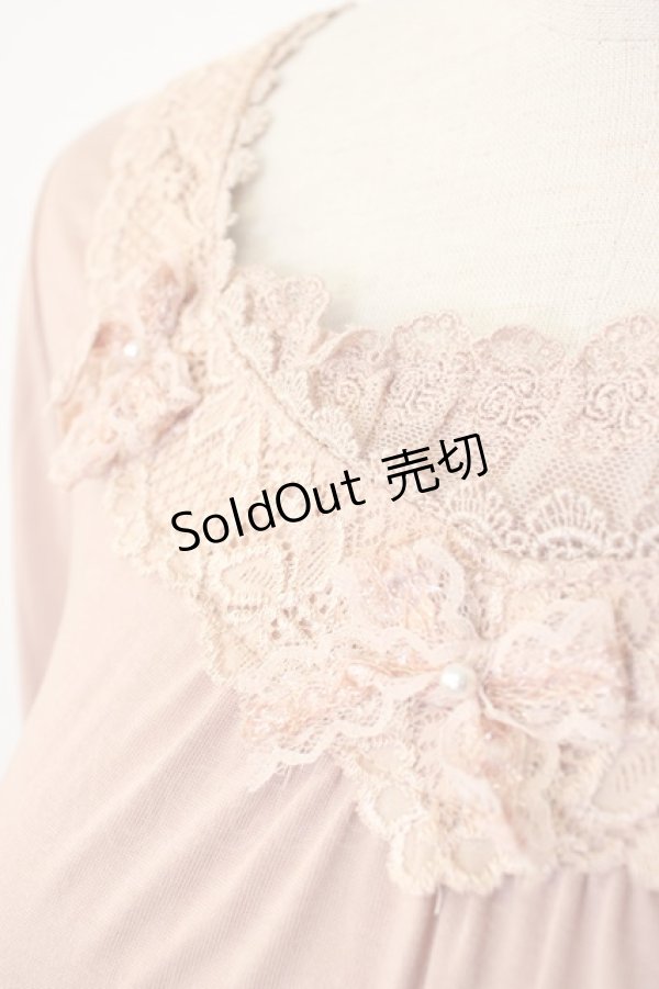 画像4: axes femme / リボンデザインインナープルオーバー M ピンク T-26-02-05-012-AX-TO-SA-ZT594 (4)