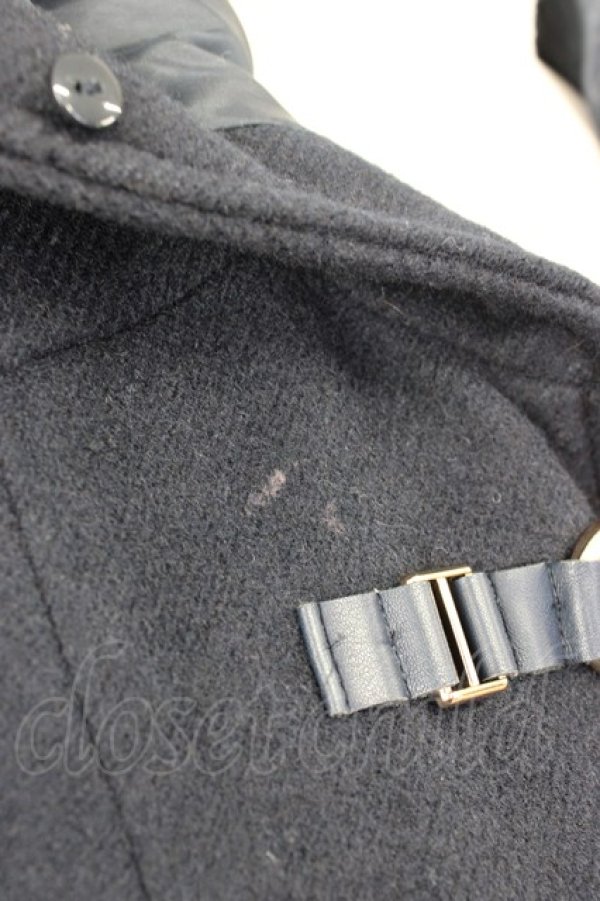 画像6: LODISPOTTO / フロント3つリボンファーフードコート  黒Ｘブラウン T-26-02-05-001-LO-CO-SA-ZT (6)