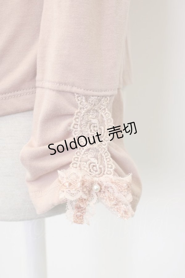 画像5: axes femme / リボンデザインインナープルオーバー M ピンク T-26-02-05-012-AX-TO-SA-ZT594 (5)