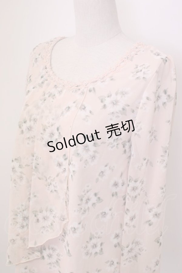 画像3: axes femme / シフォン花柄カットソー M ピンク T-26-02-05-015-AX-TO-SA-ZT (3)