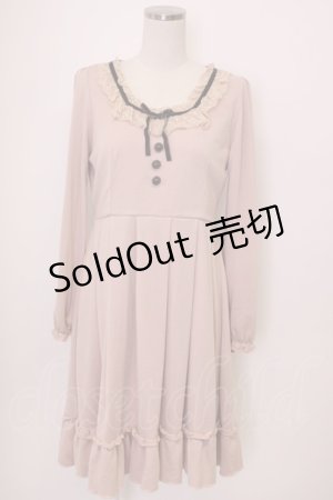 画像: axes femme / ベロアリボンニットワンピース M ピンク T-26-02-05-017-AX-OP-SA-ZT594