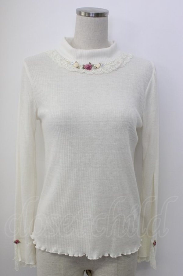 画像1: axes femme / バラレースインナー M ホワイト T-26-02-05-018-AX-TO-SA-ZT (1)